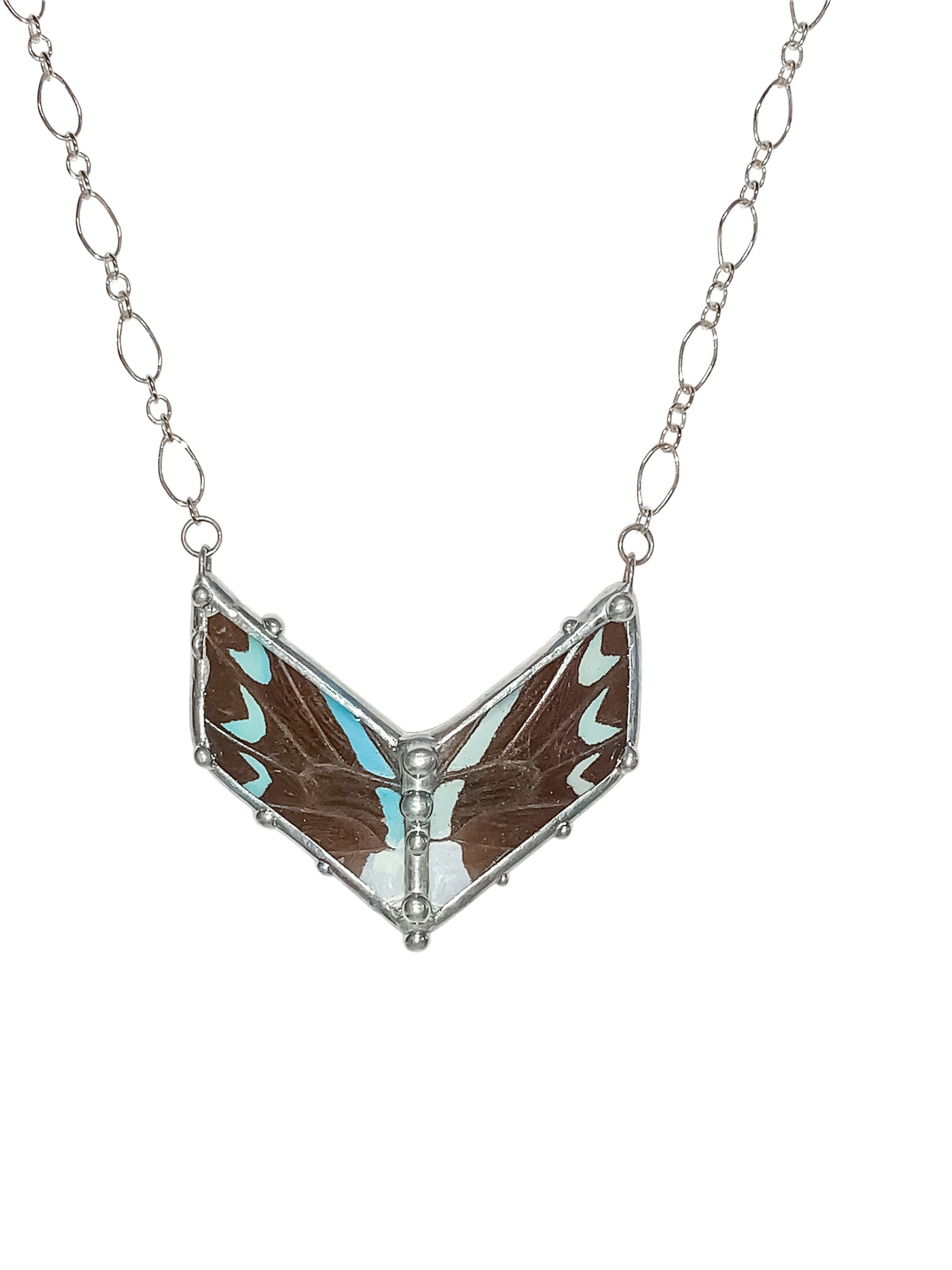 Graphium Milon Butterfly Chevron Necklace