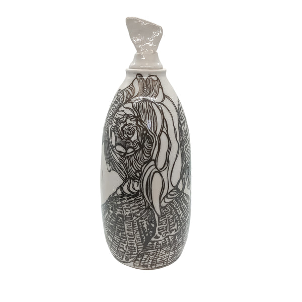 Shell Abstraction Bottle with stopper LA