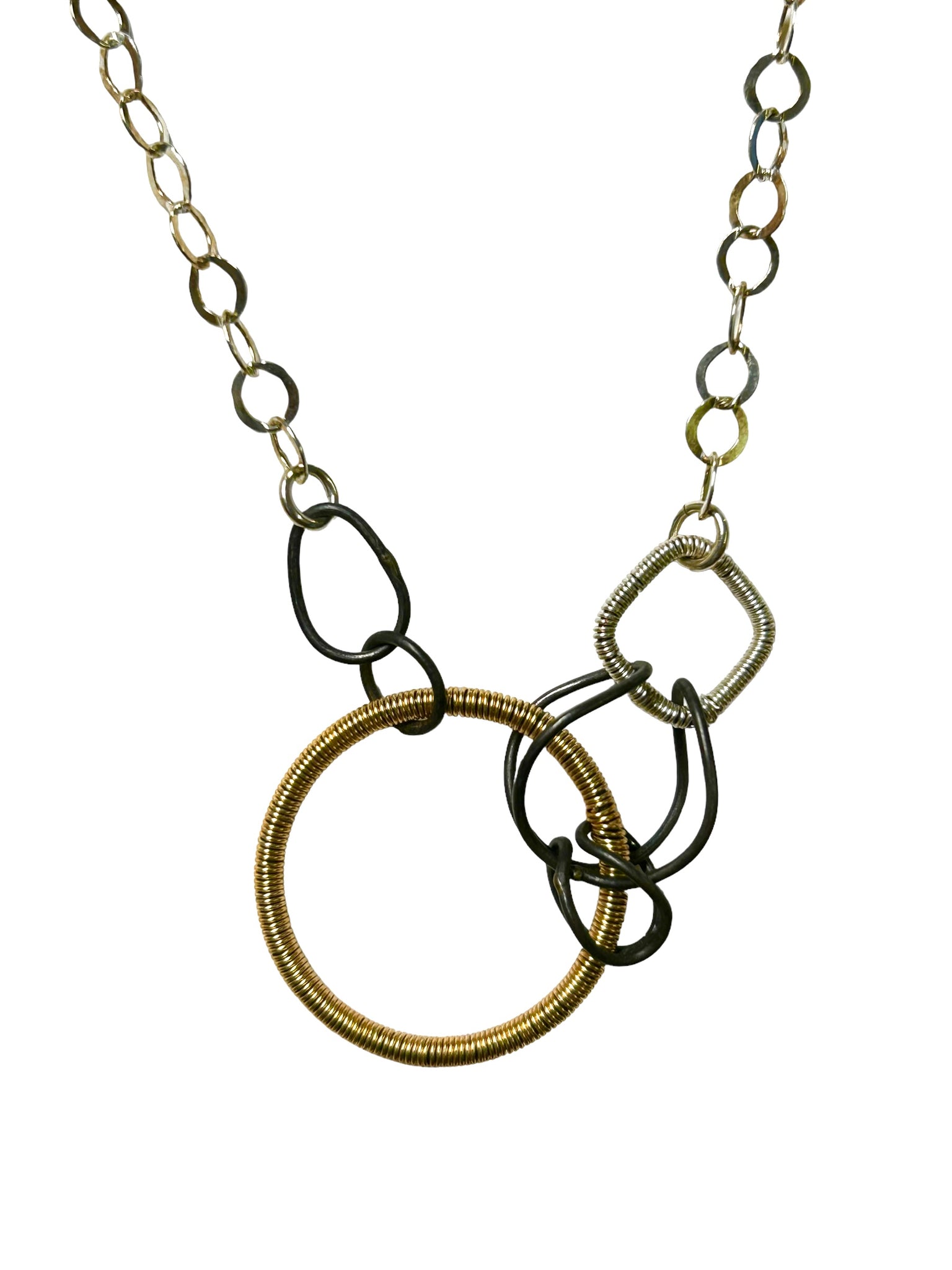 Integral Ring Wire-Wrapped Necklace