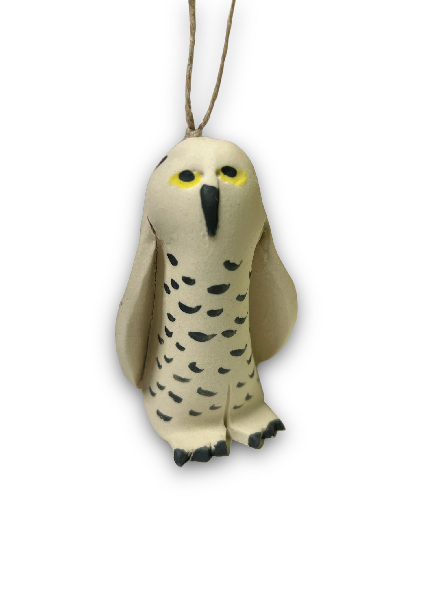 Snow Owl Porcelain Ornament