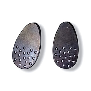 Perforated Egg Post Earrings